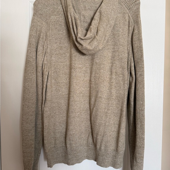 Roots Tan Full-Zip Textured Shoulder Hooded Sweater - Picture 7 of 9